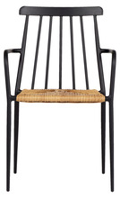 Havestol stabelbar alu/rattan sort - Envy